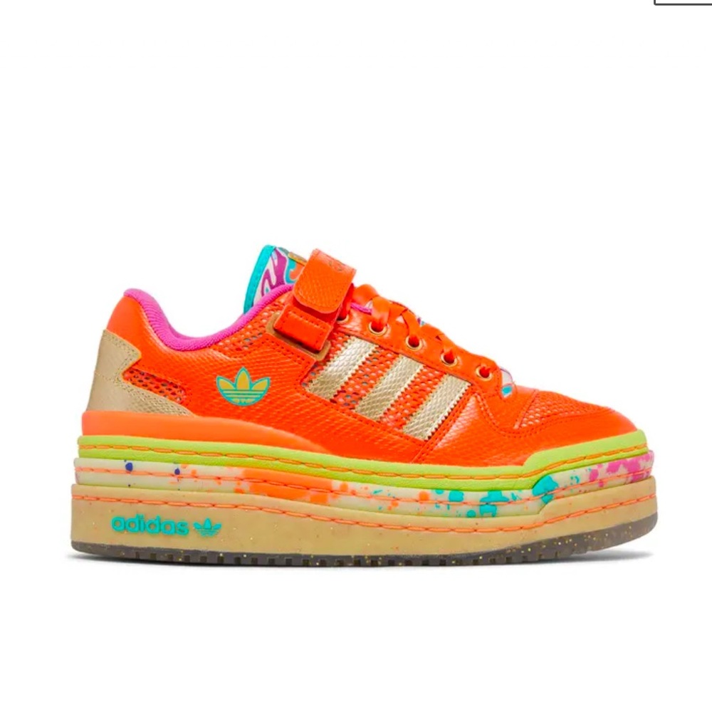 Adidas Forum Lo Triple Platform Impact Orange/Gold Metallic Semi Solar size 8